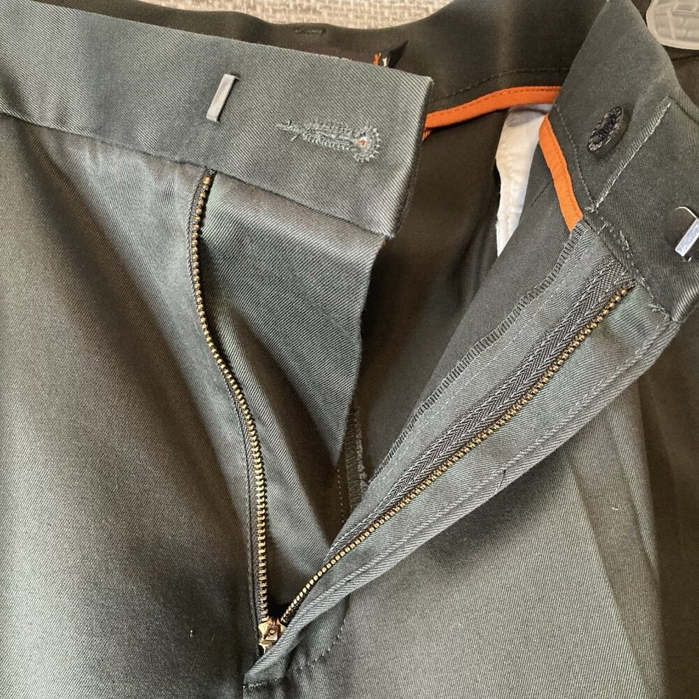 Dockers D3 Mens Olive Green Pants Pleated Front 40 X 30 (Meas 40X 27.5). - Picture 5 of 8
